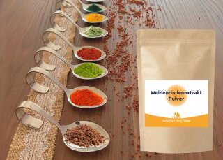 Weidenrindenextrakt 15% Salicin 100 g Pulver vegan